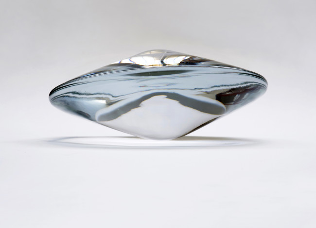 2023 
Handshaped, handcut and polished clear glass
Ø35 x 15 cm 
Unique piece